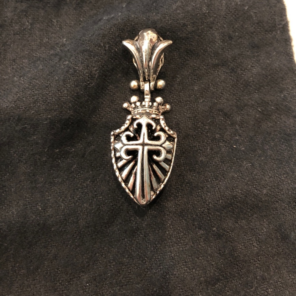 Sterling silver cross charm chrome hearts inspired